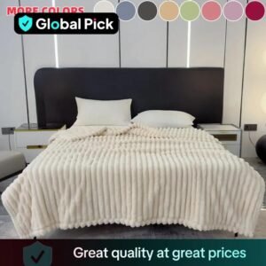 Solid Color Double-sided Plush Blanket, 1/2pcs Soft Skin-friendly Warm Throw Blanket, Multifunctional Blanket for Home Office Camping Car Travel, Valentine's Day Gift